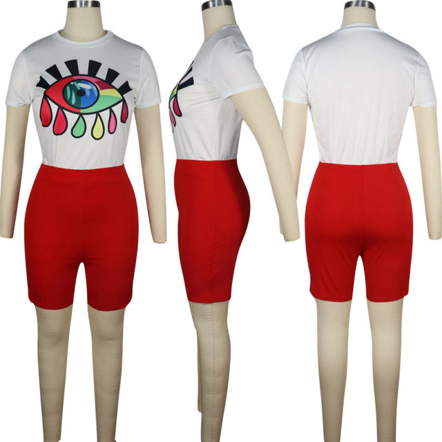 Women Sport Tracksuits Hip Pop Streetwear Summer Trendy Clothing PQQM3693