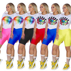 Women Sport Tracksuits Hip Pop Streetwear Summer Trendy Clothing PQQM3693