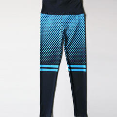 Women Yoga Outfits High Waist Activewear Stripe Exercise Capris PQHY476C