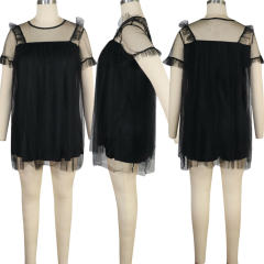 Mesh Mini Dress for Women Chiffon Summer Casual Dresses PQQM3708