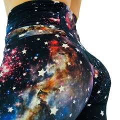 High Waist Yoga Pant Galaxy Print Fitness Clothing PQHYDZ01
