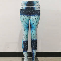 Jeans Print Yoga Pant Sport Leggings Lift Buttss Fitness Capris PQHY207D