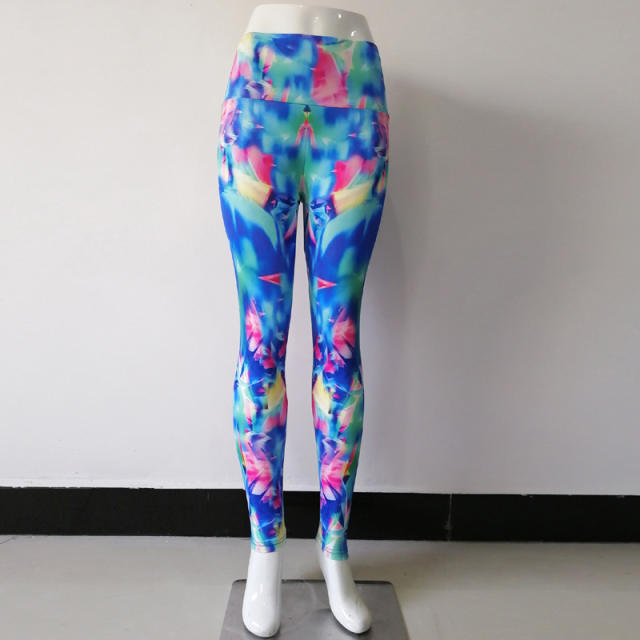 Geometric Printed Yoga Outfits Sexy Lift Butts Yoga Leggings PQHY552