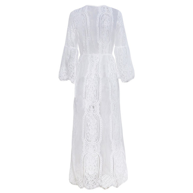 Hollow Out Swimming Costumes Mesh Women Cover-Ups PQ22056B