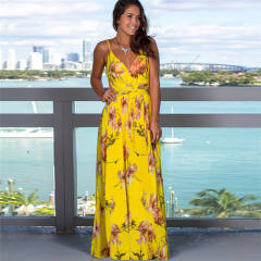 Women Maxi Dresses Floral Printed Casual Dresses PQ22835C