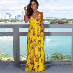 Women Maxi Dresses Floral Printed Casual Dresses PQ22835C