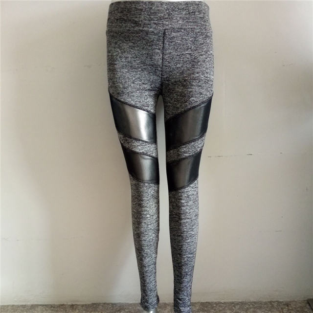 Mesh Panelled Patchwork Black Sexy Workout Trousers PQYS1095A
