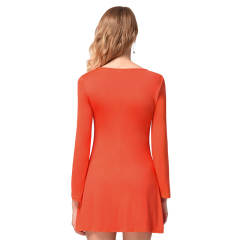 Women Strawberry Print Mini Dresses Merry Christmas Casual Dress PQRYG1257A