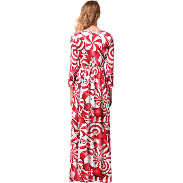 Lollipop Printing Christmas Dress Xmas Casual Streetwear PQR1198