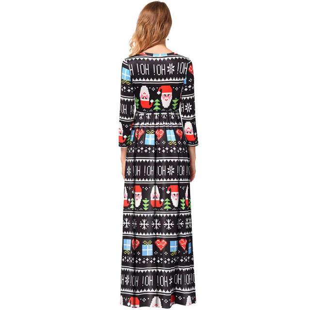 Ugly Christmas Dress Xmas Casual Skirt Crew Neck Clothes PQR1201