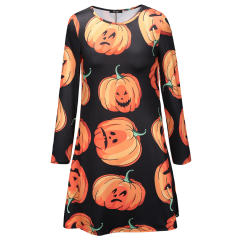 Fall Streetwear Long Sleeve Break Clothes Loose Autumn Halloween Dress PQX008