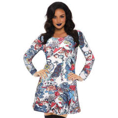 Fall Streetwear Long Sleeve Break Clothes Loose Autumn Halloween Dress PQX008
