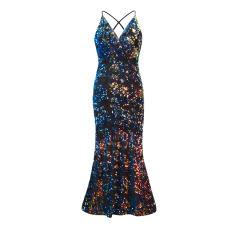 Sequin Engagement Dress Fishtail Cocktal Dress Bling Bling Evening Dresses PQH2072