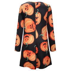 Loose Autumn Skater Dress Halloween Style Casual Dresses PQX002