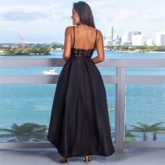 Spaghetti Strap Sequin Bridesmaid Dresses Wedding Banquet Evening Dress PQH2011A  [OUT OF STOCK]