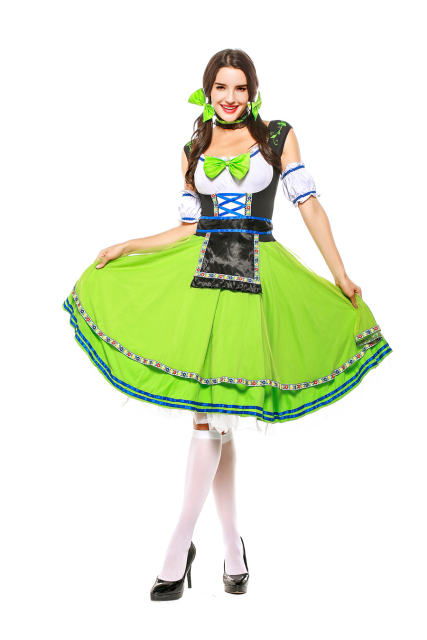 Original Bavarian Cosplay Theme Costume Beer Girl Fancy Dress PQPS8114