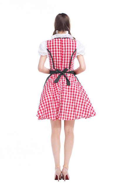 Bavarian Maid Cosplay Costume German Oktoberfest Beergirl Fancy Dress PQPS2841