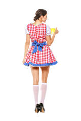 Bavarian Beer Girl Costume European Carnival Cosplay Dress PQPS7208