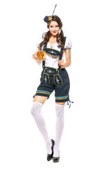 Bavarian Beer Overalls Uniform Mardi Gras Women Oktoberfest Costume PQPSM52