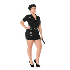 Plus Size Police Costume for Women Carnival Cosplay Cops Outfits PQPS7046
