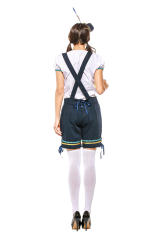 Bavarian Beer Overalls Uniform Mardi Gras Women Oktoberfest Costume PQPSM52