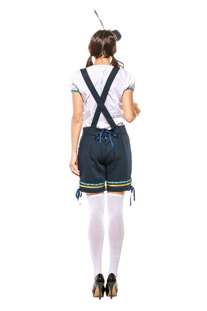 Bavarian Beer Overalls Uniform Mardi Gras Women Oktoberfest Costume PQPSM52
