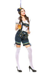 Bavarian Beer Overalls Uniform Mardi Gras Women Oktoberfest Costume PQPSM52