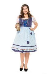 Carnival Mardi Gras Waitress Uniform Plus Size Oktoberfest Beer Girl Fancy Dress PQPS7203