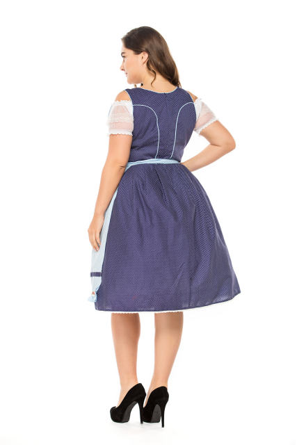 Carnival Mardi Gras Waitress Uniform Plus Size Oktoberfest Beer Girl Fancy Dress PQPS7203