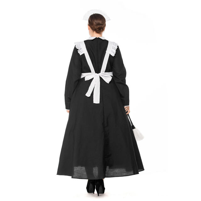 Plus Size England Cook Costume Carnival Maid Cosplay Fancy Dress PQPS1806
