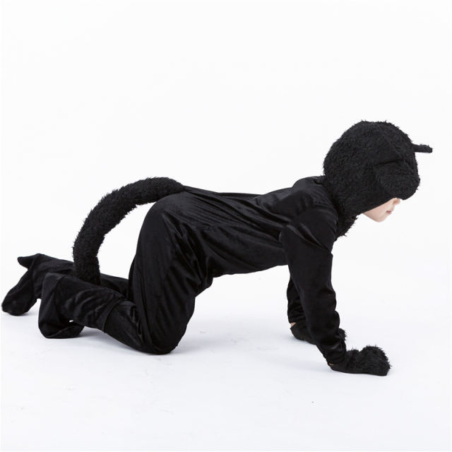 Halloween Black Cat Costume Children Carnival Stage Performance Outfit PQPS1714