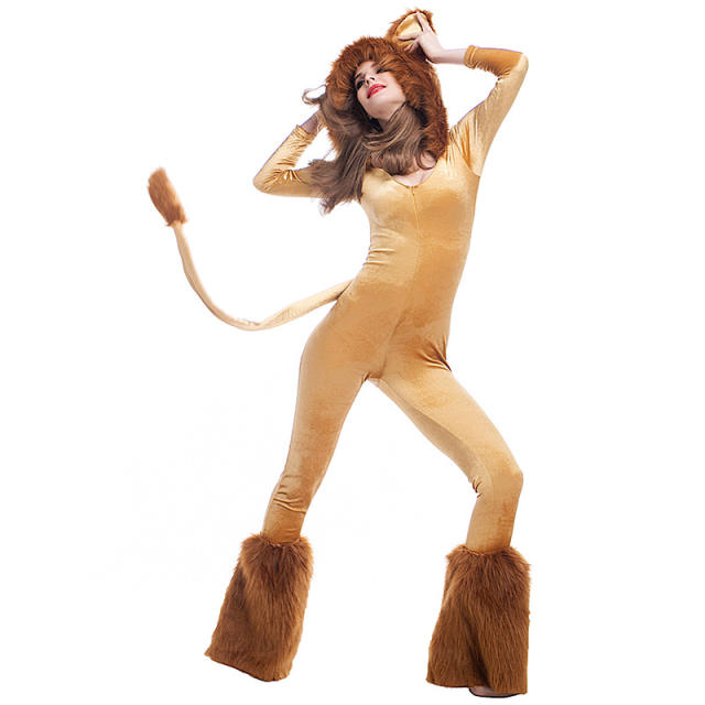 Halloween King of the Jungle Lion Costume for Women PQPS1715