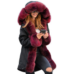 Faux Fur Winter Jacket Women Parker Hannifin Fashion Female Parka PQ19D005