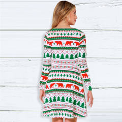 Christmas Print Party Dresses for Women PQ22925A