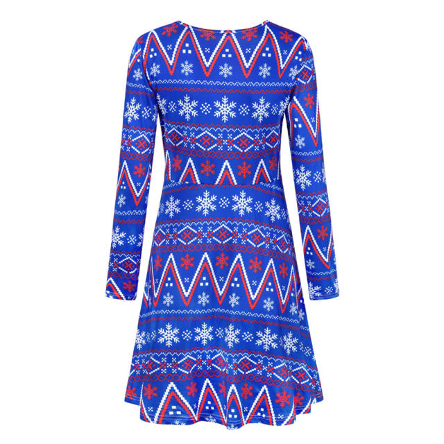 Christmas Streetwear for Women Long Sleeve Daily Dresss PQ22923E