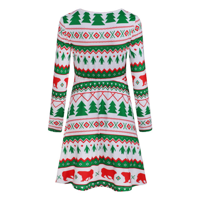 Christmas Print Party Dresses for Women PQ22925A