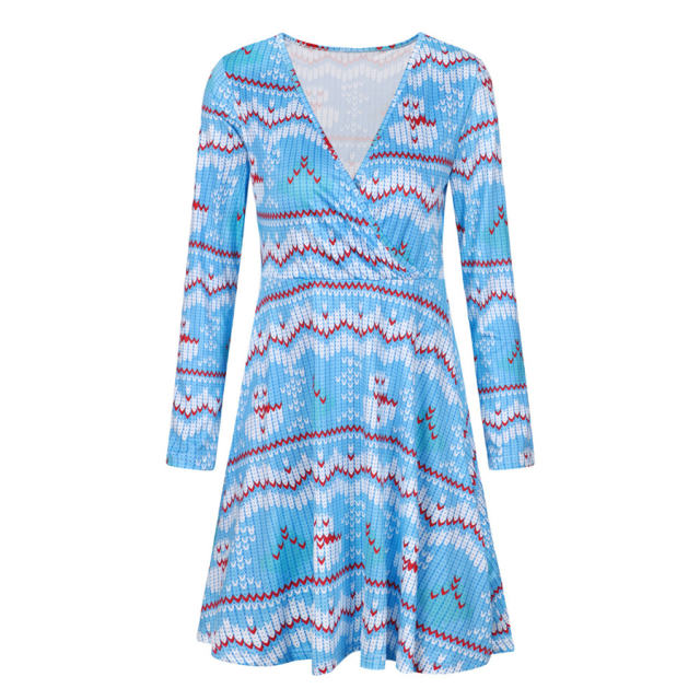 Christmas Fashion Apparel for Women Digital Print Day Dress PQ22923F
