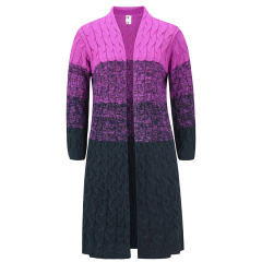 Winter Knitted Sweaters For Women Striped Long Sleeve Wool Coat PQLQ056