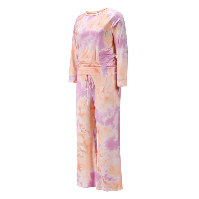 Autumn Tracksuit for Women Tie-dyed Homw Wear Fashion Loungewear PQLH205D