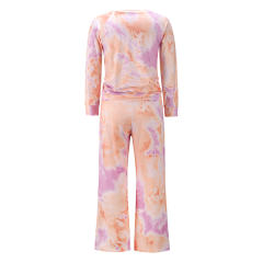 Autumn Tracksuit for Women Tie-dyed Homw Wear Fashion Loungewear PQLH205D