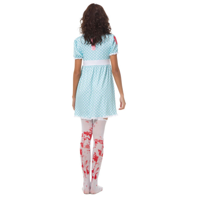 Female Zombie Blood Doll Costume Halloween Vampire Fancy Dress PQ80881