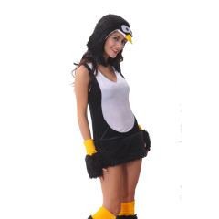 Faux Fur Sexy Dark Carnival Cartoon Cosplay Winter Penguin Costume PQ80508