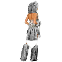 Winter Cat Woman Costume Halloween Night Club Fox Theme Costume PQ80505A