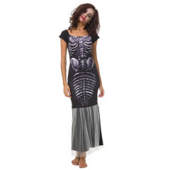 Halloween Skeleton Fancy Dress Sexy Horror Cosplay Costume PQ80884
