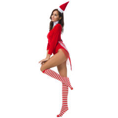 Christmas Costumes for Women Sexy Xmas Bodysuit with Hat PQ80990