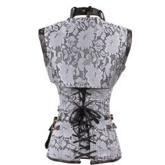 Steampunk Boned Corsages Women Luxury Medieval Gothic Punk Corset PQT8422B
