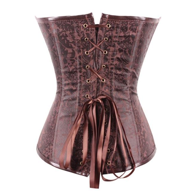 Steampunk Corset Gothic Leather Corset Corsages Sexy Corsage PQT8436