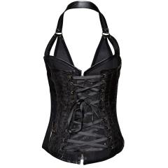 Oversize Gothic Corset Plus Size Black Palace Corset PQT8407B
