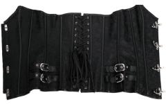 Gothic Women Brocade Overbust Corsets Front Clasp Bustiers PQT8410