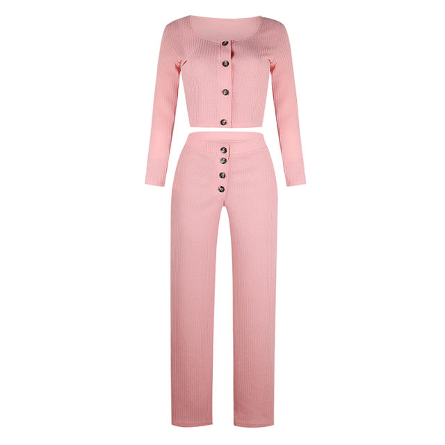 Long Sleeve Cardigan For Women Slim Buttoned Casual Tracksuits PQOM9141
